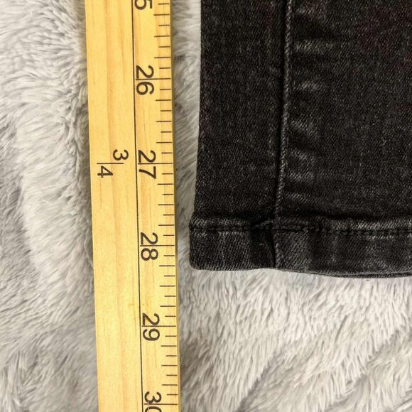 Refuge Jeans Women Size 12 Skinny High Rise Black Stretch Triple Button Denim - Picture 6 of 7